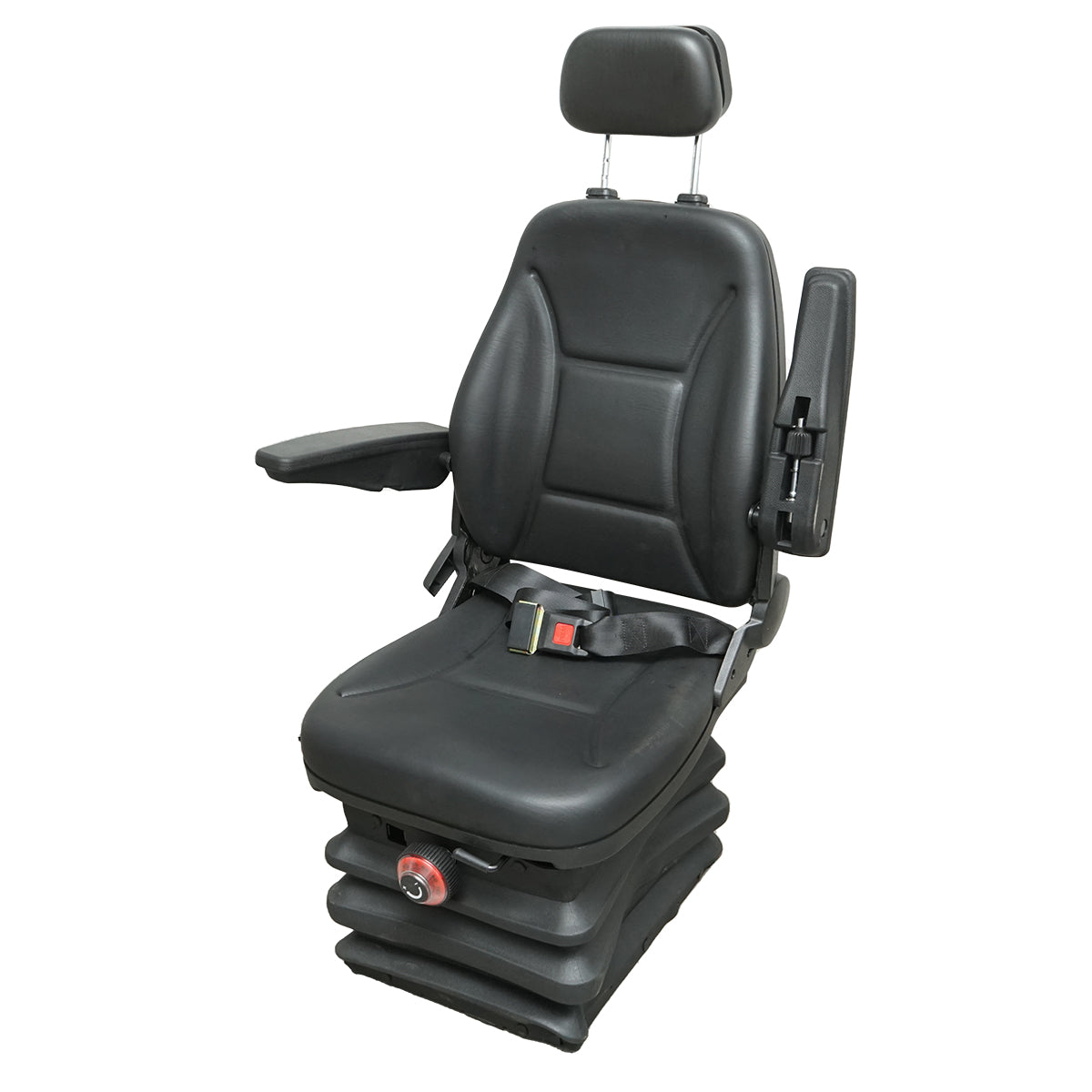 Universal height and weight adjustable seat 40-120kg, armrests and backrest tiltable 50-90° for tractor, agricultural, industrial machinery, forklift